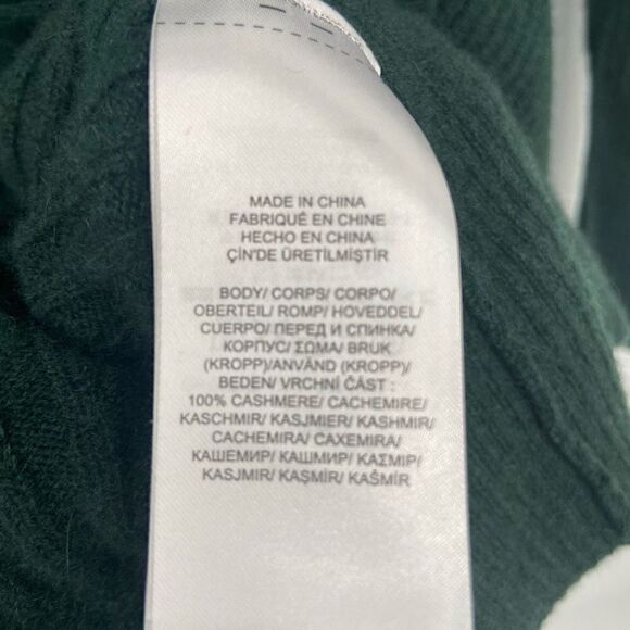 Lauren Ralph Lauren 100% Cashmere Belted Cardigan Sweater Green XS - Picture 8 of 8